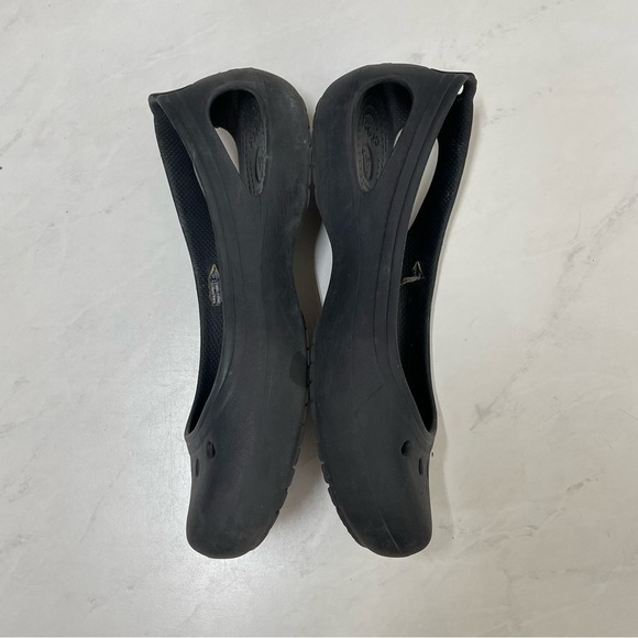 CROCS Black Kadee Ballet Slip On Flats Size 10 Neutral Comfort Balletcore - Picture 3 of 7